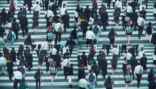 Japanese businessman walking to work高清在线视频素材下载
