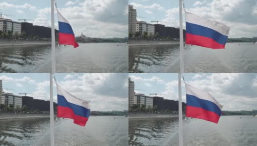旗在船尾高清在线视频素材下载