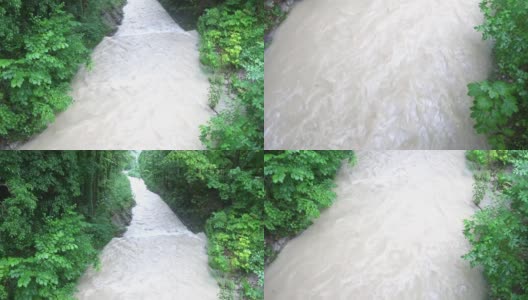 山溪变成了湍急的河流高清在线视频素材下载