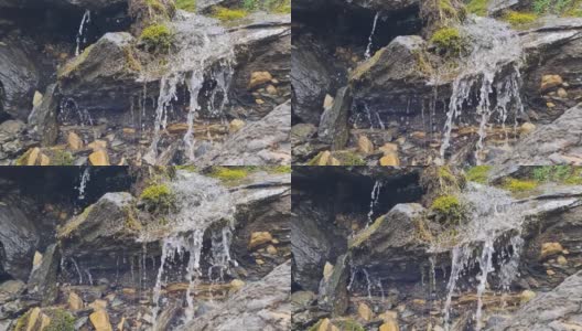 水流的岩石在河流与声音高清在线视频素材下载