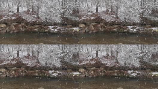 山河在下雪高清在线视频素材下载