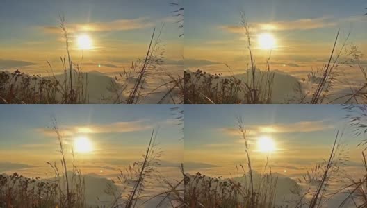 泰国北部山景的日出和薄雾高清在线视频素材下载