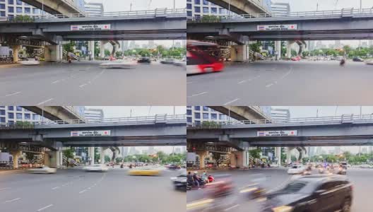曼谷黄昏时的城市生活高清在线视频素材下载