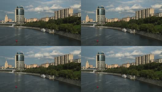 俄罗斯莫斯科市中心和不同阶梯的建筑。高清在线视频素材下载