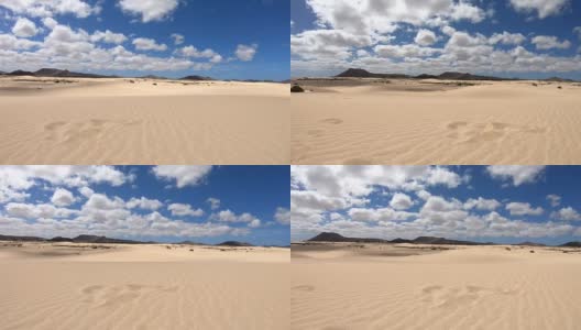 科拉雷霍沙丘，沙漠，旅游业，富埃特文图拉，金丝雀高清在线视频素材下载
