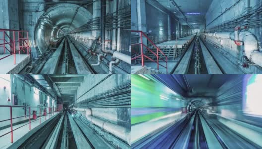 T / L地铁隧道高清在线视频素材下载