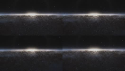 宇宙飞船以光速穿越太空中的星系。银河系或仙女座星系中有数十亿颗恒星。高度详细的4k电影空间动画高清在线视频素材下载