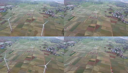 aerial photography of wind farm landscape in xichang sichuan china高清在线视频素材下载