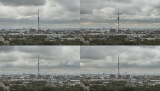 圣彼得堡阴天时间流逝。高清在线视频素材下载