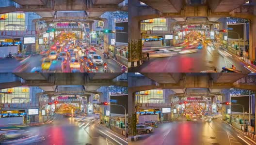 曼谷交通在BTS下高清在线视频素材下载