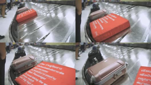 4K:机场行李输送带高清在线视频素材下载