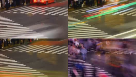 时间圈:涩谷十字路口特写高清在线视频素材下载