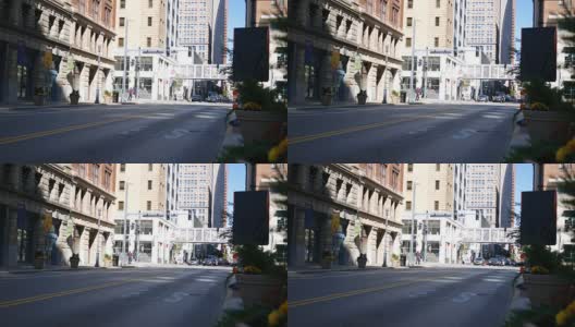 匹兹堡-大约2017年10月-匹兹堡市中心附近的联盟林荫大道的日间拍摄高清在线视频素材下载