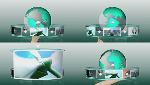 太阳能和风能动画高清在线视频素材下载