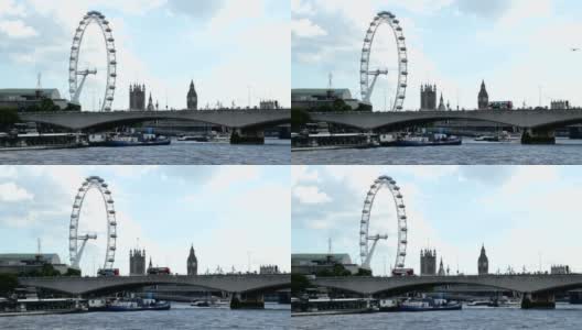 伦敦滑铁卢桥和Parlament高清在线视频素材下载