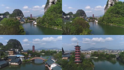 中国桂林木龙湖公园高清在线视频素材下载