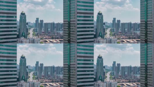 武汉城市的变迁，天际线和建筑的全景高清在线视频素材下载