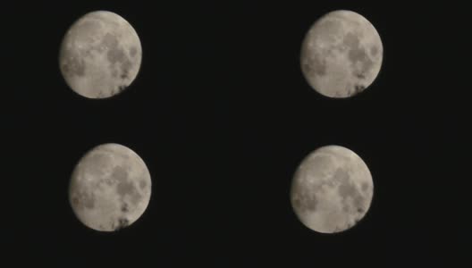 夜晚的月亮从莫斯科地区的领土上升起高清在线视频素材下载
