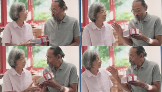 亚洲老年人在家庆祝生日高清在线视频素材下载