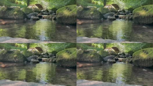 画面-清澈的溪水。无缝循环全高清1920 x 1080镜头高清在线视频素材下载