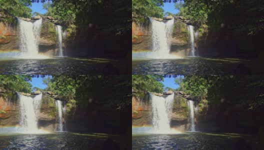 泰国Khao Yai国家公园美丽的休苏瓦特瀑布高清在线视频素材下载