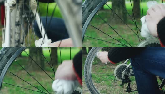 高清:自行车清洁高清在线视频素材下载