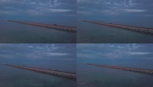 佛罗里达群岛的七英里大桥高清在线视频素材下载