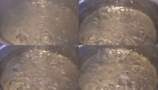 沸水泡沫的特写高清在线视频素材下载