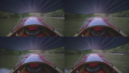北碧桂河游船之旅POV，慢镜头高清在线视频素材下载