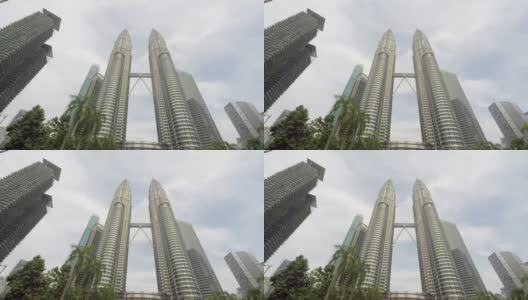 马来西亚吉隆坡的双子塔高清在线视频素材下载