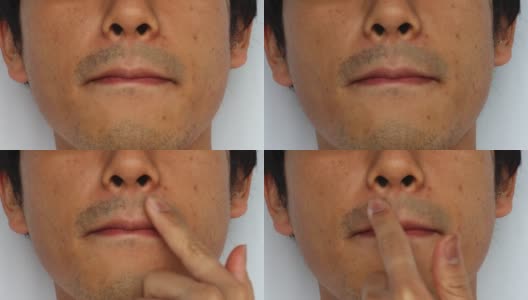 关心剃须痕迹的亚洲男人高清在线视频素材下载