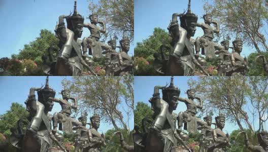 著名的泰国古典音乐雕像高清在线视频素材下载