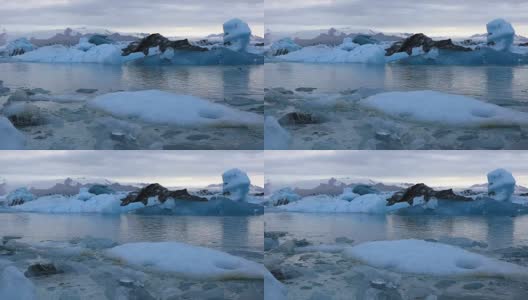 冰岛冰川湖Jokulsarlon高清在线视频素材下载