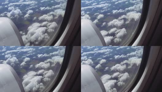 飞越云层。从飞机上看。高清在线视频素材下载