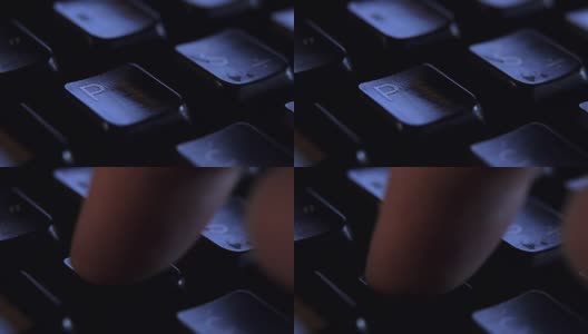 合上手指按键盘上的P键。高清在线视频素材下载