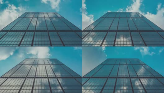 企业大楼，蓝天和白云高清在线视频素材下载