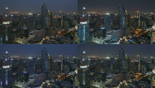 曼谷的夜晚天空高清在线视频素材下载
