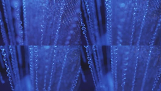 美丽的蓝色水晶珠子高清在线视频素材下载