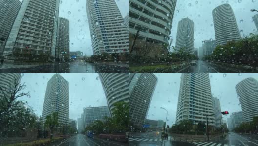 雨中的景色高清在线视频素材下载