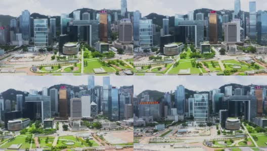 香港城市的无人机视图高清在线视频素材下载
