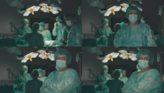 手术室里自信的外科医生高清在线视频素材下载