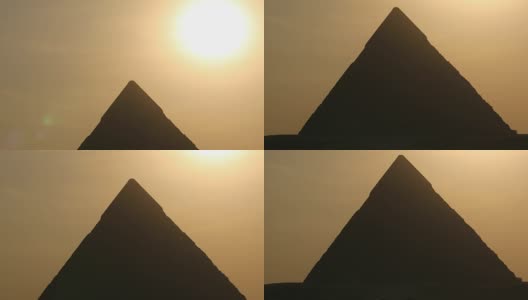 日落时的埃及吉萨大金字塔高清在线视频素材下载
