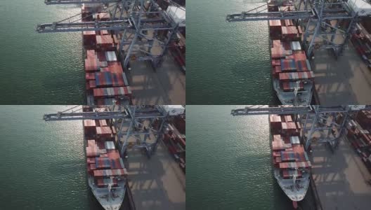 工业港与集装箱港高清在线视频素材下载