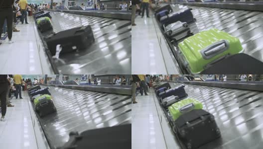4K:机场行李输送带高清在线视频素材下载