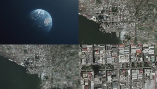 地球放大缩小西班牙港口特立尼达和多巴哥高清在线视频素材下载