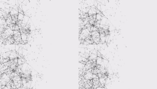 几何抽象运动背景与连接的线和点。分子结构dna或神经元组成。高清在线视频素材下载