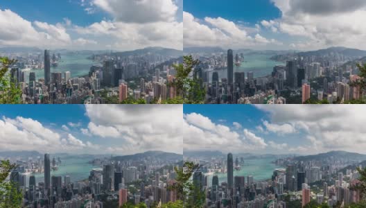 香港摩天大楼的时间流逝高清在线视频素材下载