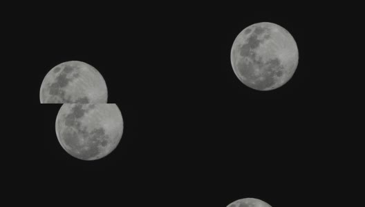 近端超级长焦镜头拍摄满月。高清在线视频素材下载