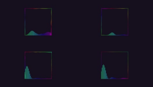 彩色数字频谱音响均衡器效果高清在线视频素材下载