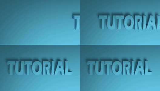 教程蓝色写传递蓝色背景- 3D渲染视频剪辑高清在线视频素材下载
